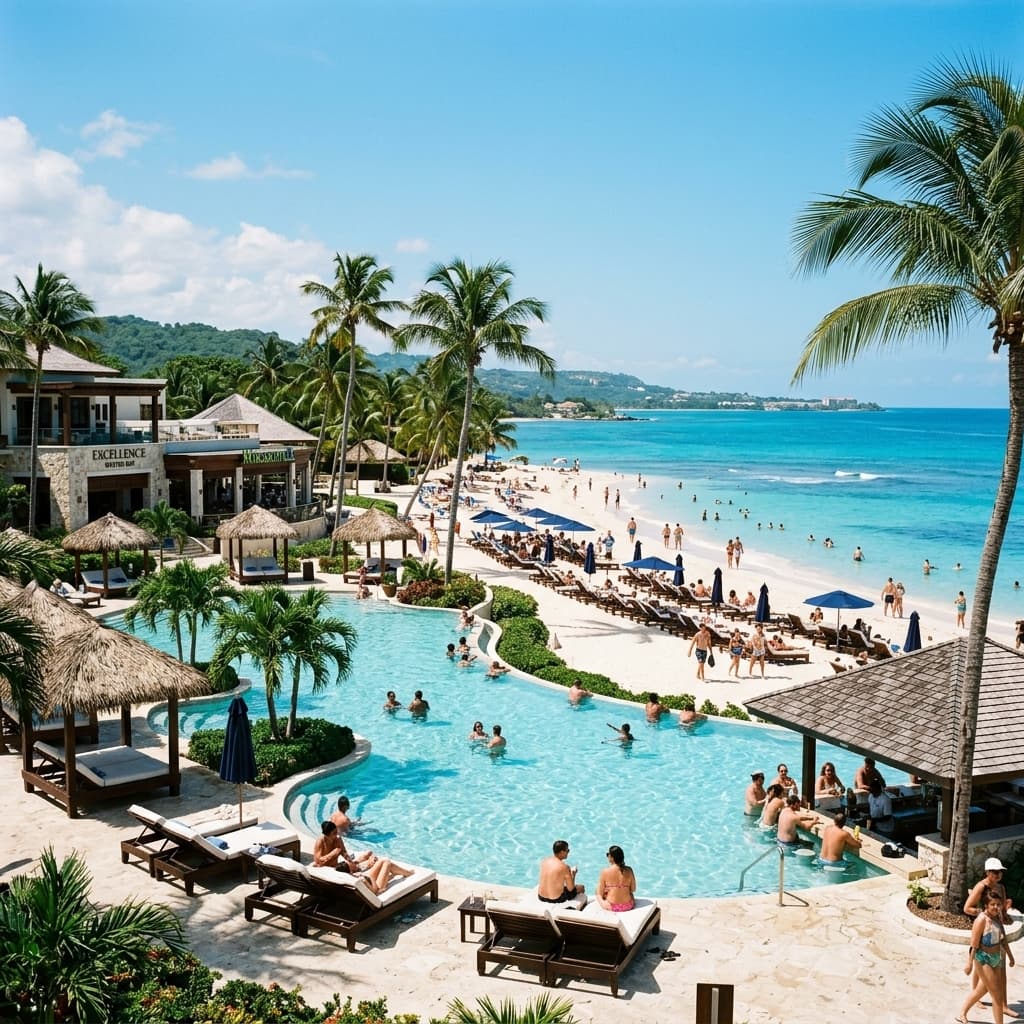 RIU resort beachfront near Falmouth, Trelawny, Jamaica