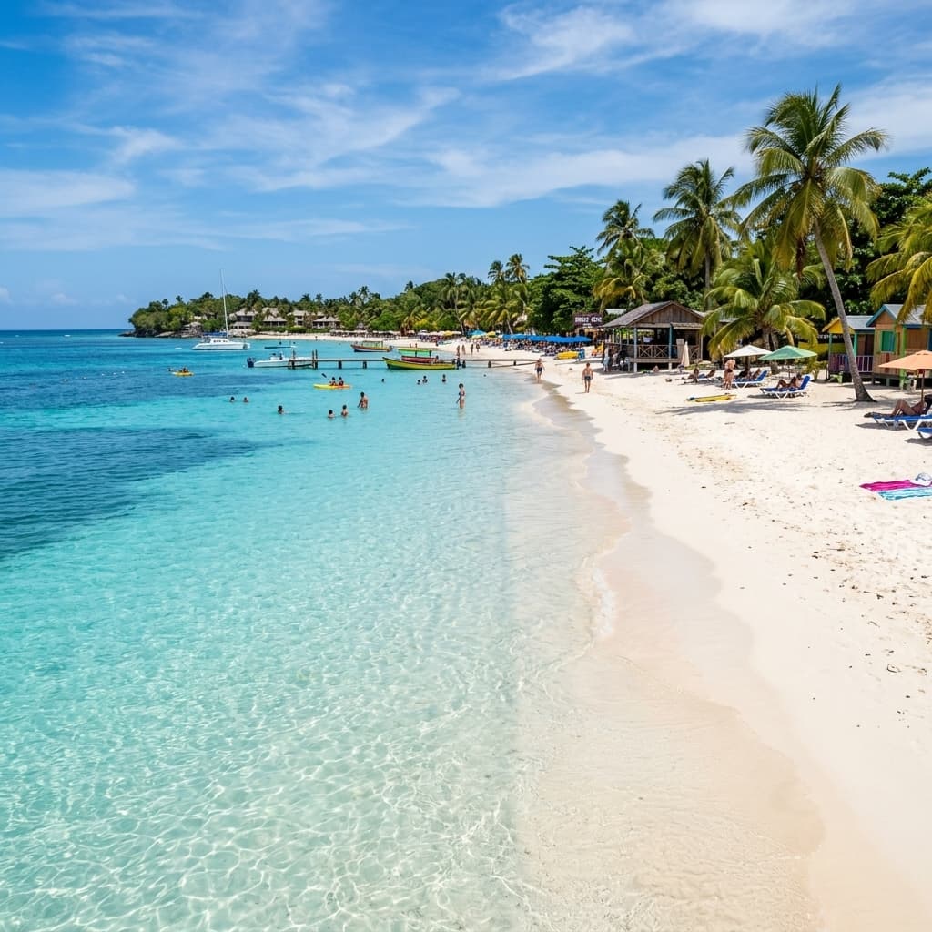 Seven Mile Beach in Negril, Jamaica